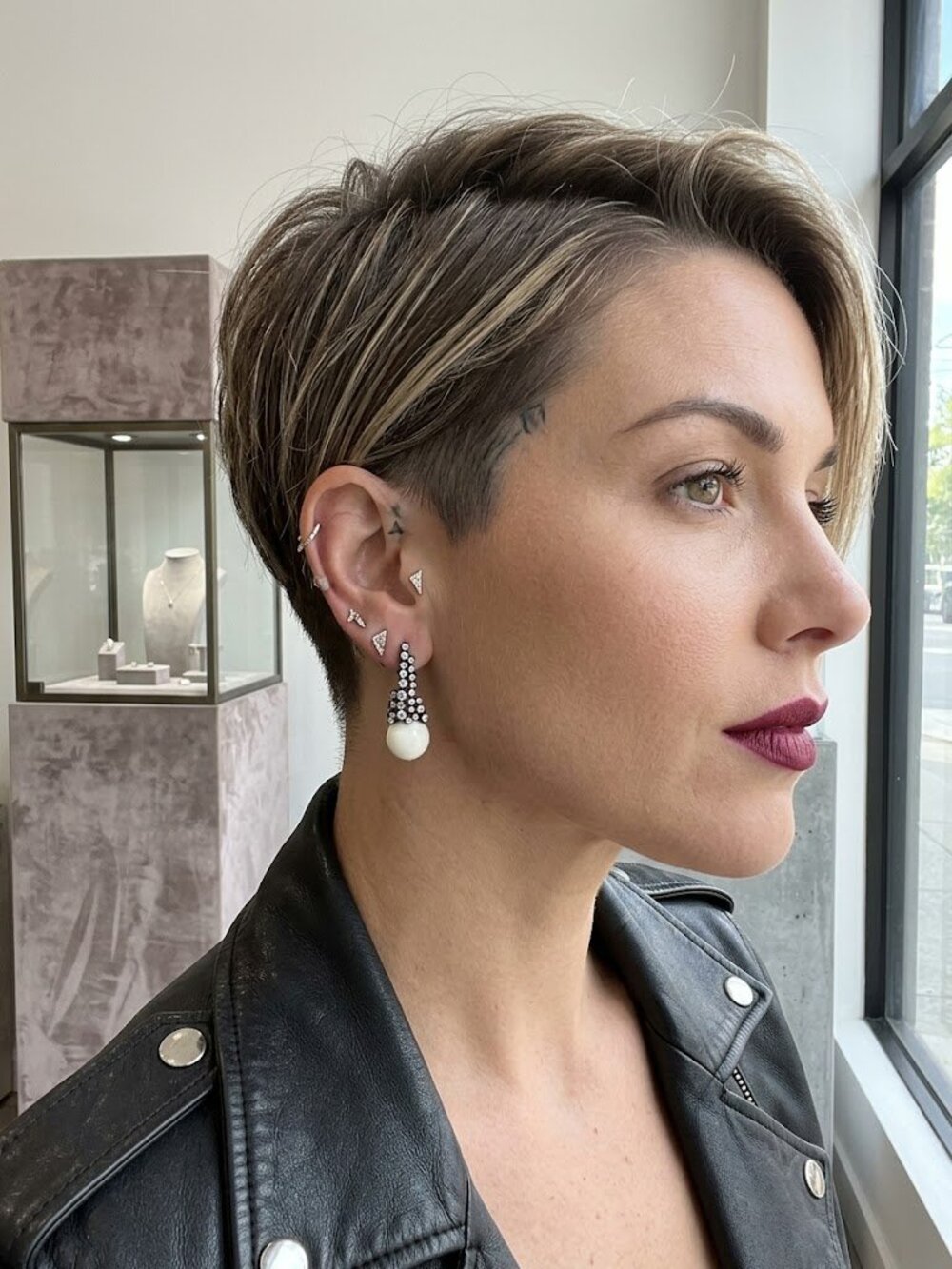 Designer silver earrings Angelique de Paris